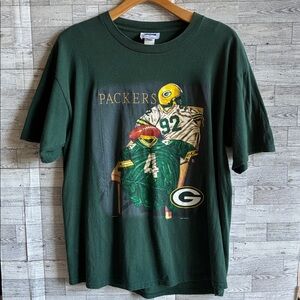Green Bay Packers Graphic Shirt 1997 XL NFL Brett‎ Favre Reggie White Vintage